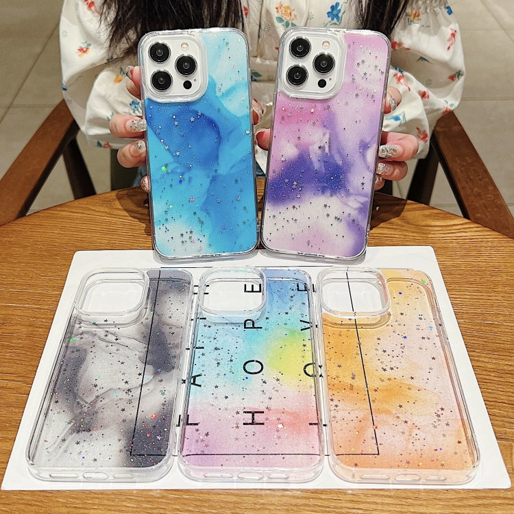 Ink Smudged Glitter TPU Phone Case, For iPhone 14 Pro, For iPhone 14 Pro Max, For iPhone 7 / 8 / SE 2022, For iPhone 13 Pro Max, For iPhone 13 Pro, For iPhone 13