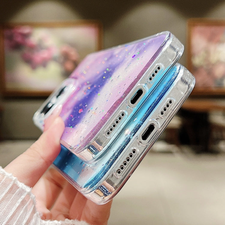 Ink Smudged Glitter TPU Phone Case, For iPhone 12 / 12 Pro, For iPhone 12 Pro Max, For iPhone 11 Pro Max, For iPhone 11, For iPhone 11 Pro, For iPhone X / XS