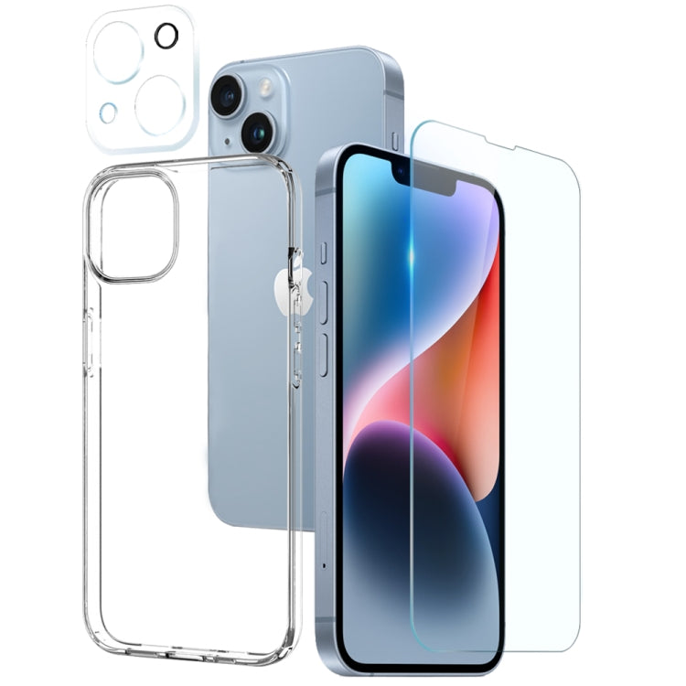 NORTHJO 3 in 1 TPU Phone Case with Screen Film and Lens Film, For iPhone 17 Pro Max, For iPhone 17 Pro, For iPhone 17, For iPhone 17 Air, For iPhone 16e, For iPhone 16 Pro Max, For iPhone 16 Pro, For iPhone 16 Plus, For iPhone 16, For iPhone 15 Pro Max...