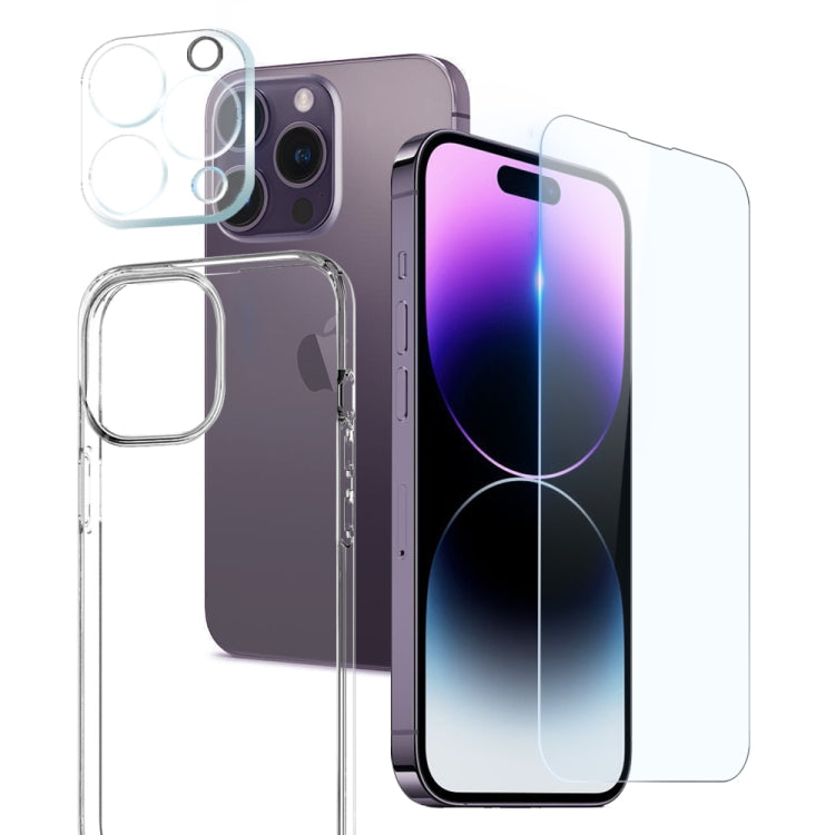 NORTHJO 3 in 1 TPU Phone Case with Screen Film and Lens Film, For iPhone 17 Pro Max, For iPhone 17 Pro, For iPhone 17, For iPhone 17 Air, For iPhone 16e, For iPhone 16 Pro Max, For iPhone 16 Pro, For iPhone 16 Plus, For iPhone 16, For iPhone 15 Pro Max...