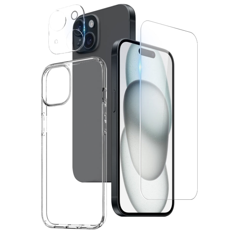 NORTHJO 3 in 1 TPU Phone Case with Screen Film and Lens Film, For iPhone 17 Pro Max, For iPhone 17 Pro, For iPhone 17, For iPhone 17 Air, For iPhone 16e, For iPhone 16 Pro Max, For iPhone 16 Pro, For iPhone 16 Plus, For iPhone 16, For iPhone 15 Pro Max...