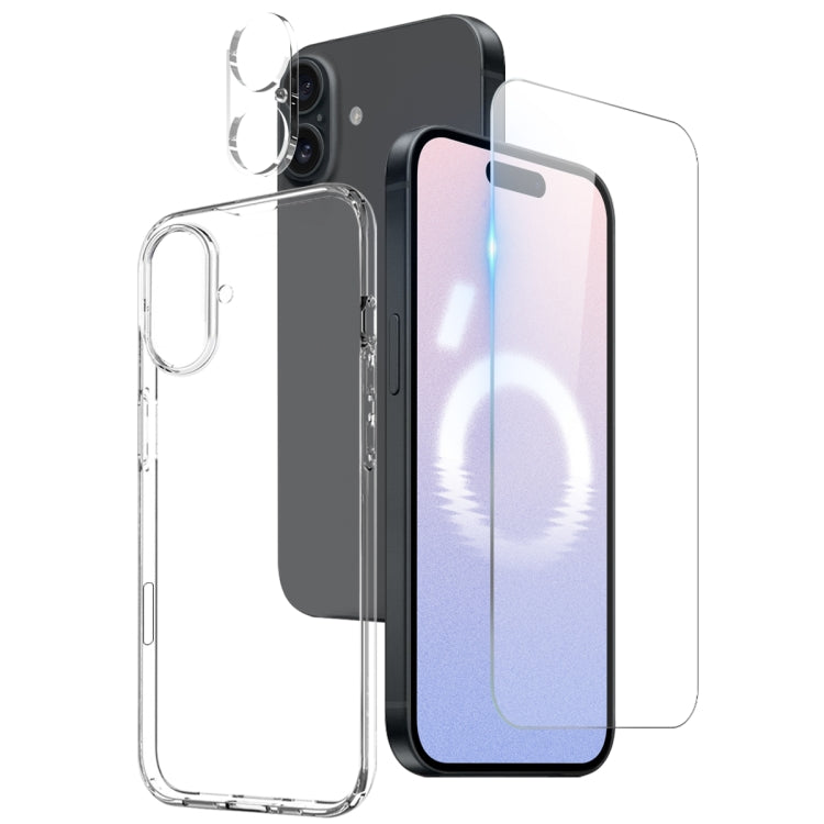 NORTHJO 3 in 1 TPU Phone Case with Screen Film and Lens Film, For iPhone 17 Pro Max, For iPhone 17 Pro, For iPhone 17, For iPhone 17 Air, For iPhone 16e, For iPhone 16 Pro Max, For iPhone 16 Pro, For iPhone 16 Plus, For iPhone 16, For iPhone 15 Pro Max...