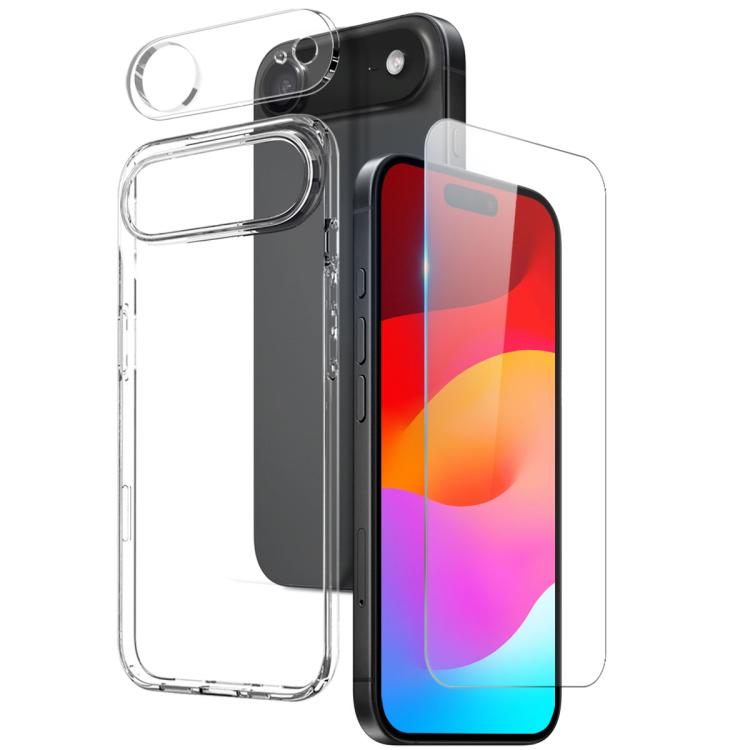 NORTHJO 3 in 1 TPU Phone Case with Screen Film and Lens Film, For iPhone 17 Pro Max, For iPhone 17 Pro, For iPhone 17, For iPhone 17 Air, For iPhone 16e, For iPhone 16 Pro Max, For iPhone 16 Pro, For iPhone 16 Plus, For iPhone 16, For iPhone 15 Pro Max...