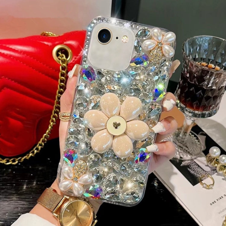 Sunflower Holder Hand-set Diamond PC Phone Case, For iPhone 12 Pro Max, For iPhone 12 Pro, For iPhone 12 mini, For iPhone 11 Pro Max, For iPhone 11, For iPhone 7 / 8