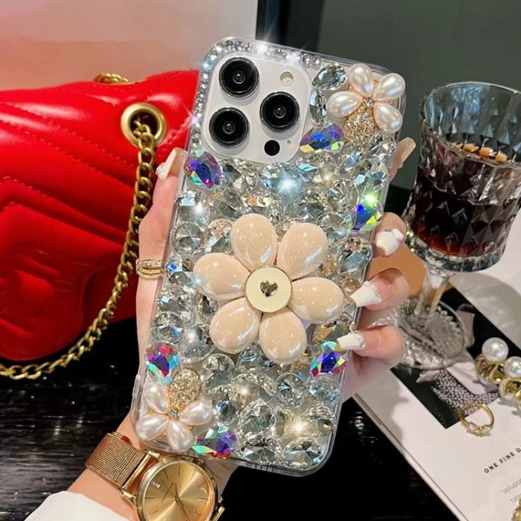 Sunflower Holder Hand-set Diamond PC Phone Case, For iPhone 12 Pro Max, For iPhone 12 Pro, For iPhone 12 mini, For iPhone 11 Pro Max, For iPhone 11, For iPhone 7 / 8