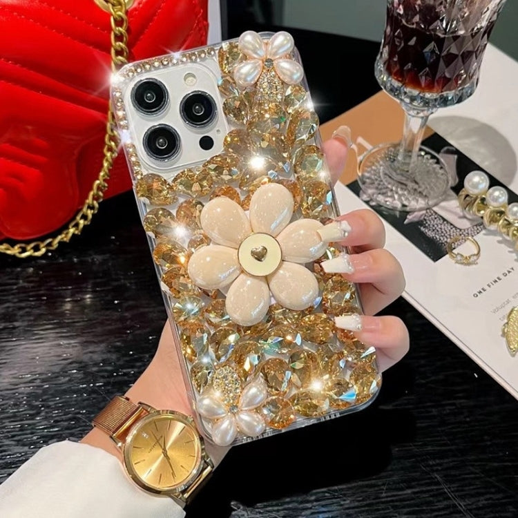 Sunflower Holder Hand-set Diamond PC Phone Case, For iPhone 12 Pro Max, For iPhone 12 Pro, For iPhone 12 mini, For iPhone 11 Pro Max, For iPhone 11, For iPhone 7 / 8
