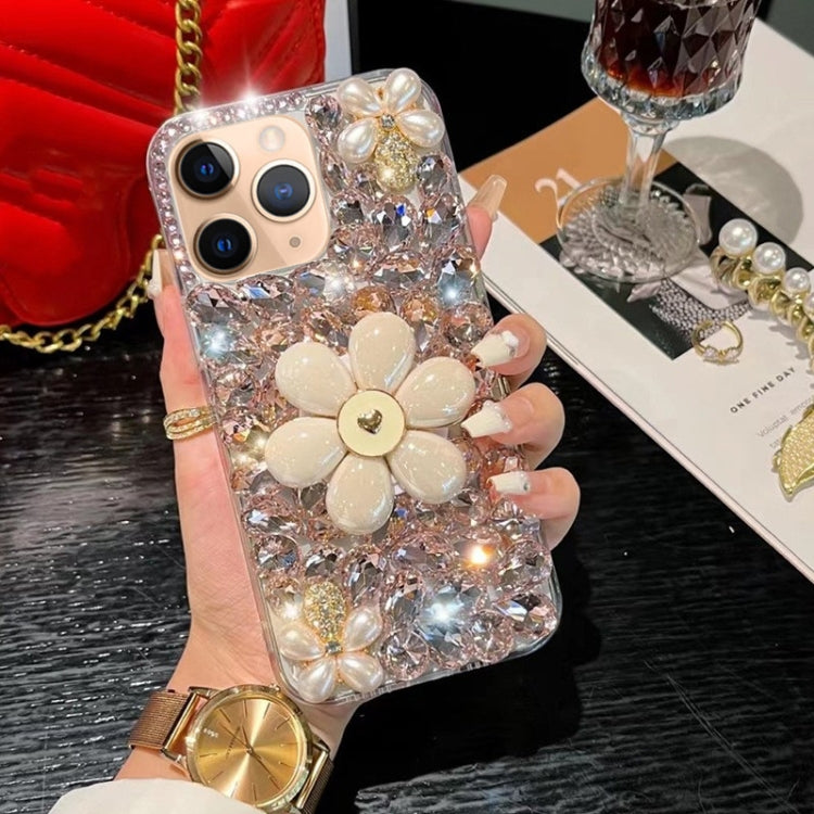 Sunflower Holder Hand-set Diamond PC Phone Case, For iPhone 12 Pro Max, For iPhone 12 Pro, For iPhone 12 mini, For iPhone 11 Pro Max, For iPhone 11, For iPhone 7 / 8