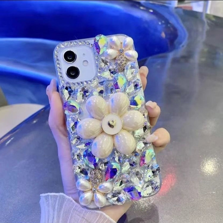 Sunflower Holder Hand-set Diamond PC Phone Case, For iPhone 12 Pro Max, For iPhone 12 Pro, For iPhone 12 mini, For iPhone 11 Pro Max, For iPhone 11, For iPhone 7 / 8