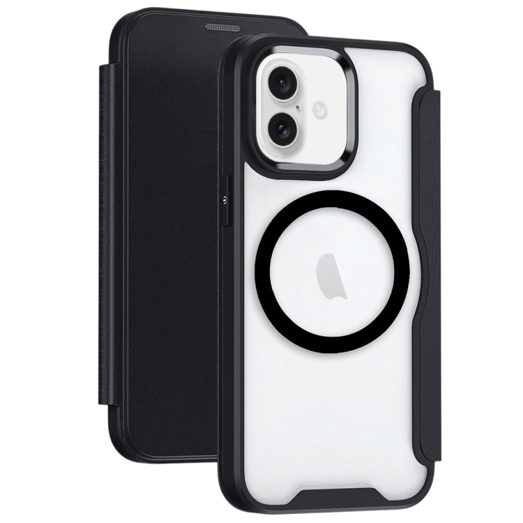 RFID Blocking Adsorption Flip MagSafe Leather Phone Case, For iPhone 16 Pro Max, For iPhone 16 Pro, For iPhone 16 Plus, For iPhone 16