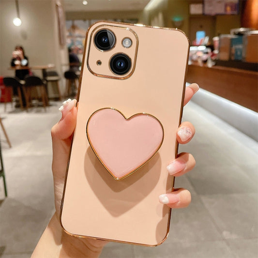Electroplating Love Heart Holder TPU Phone Case, For iPhone 13 mini, For iPhone 12, For iPhone 12 Pro Max, For iPhone 12 Pro