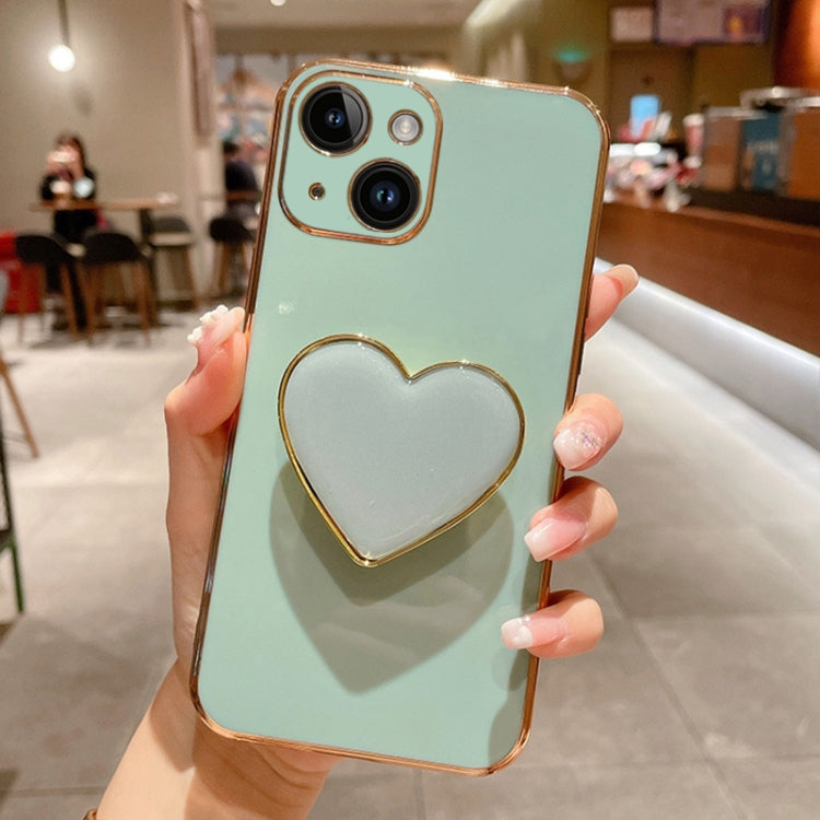 Electroplating Love Heart Holder TPU Phone Case, For iPhone 13 mini, For iPhone 12, For iPhone 12 Pro Max, For iPhone 12 Pro