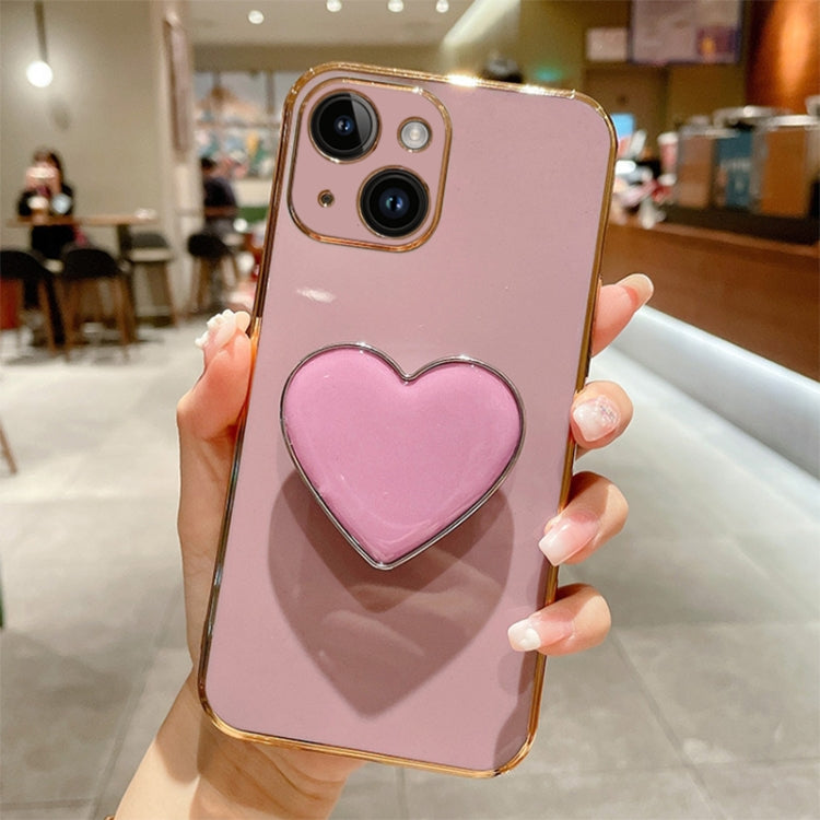Electroplating Love Heart Holder TPU Phone Case, For iPhone 13 mini, For iPhone 12, For iPhone 12 Pro Max, For iPhone 12 Pro