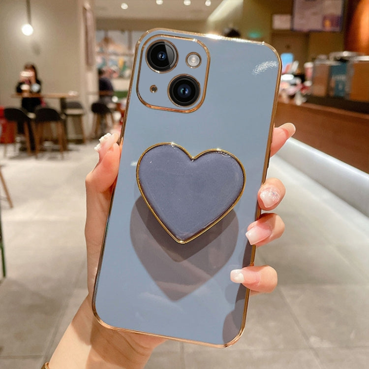 Electroplating Love Heart Holder TPU Phone Case, For iPhone 13 mini, For iPhone 12, For iPhone 12 Pro Max, For iPhone 12 Pro