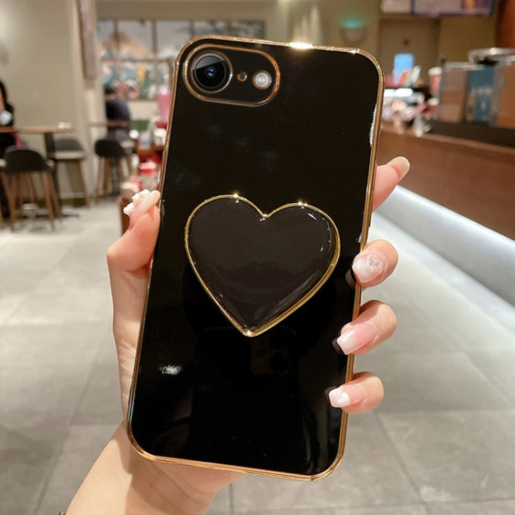 Electroplating Love Heart Holder TPU Phone Case, For iPhone 14 Pro Max, For iPhone 13 Pro Max, For iPhone 13 Pro, For iPhone 13