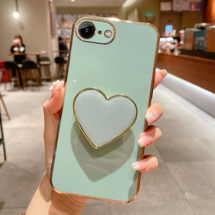 Electroplating Love Heart Holder TPU Phone Case, For iPhone 14 Pro Max, For iPhone 13 Pro Max, For iPhone 13 Pro, For iPhone 13