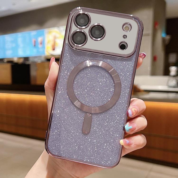 Glitter Electroplating MagSafe TPU Phone Case, For iPhone 16 Pro Max, For iPhone 16 Pro, For iPhone 16 Plus