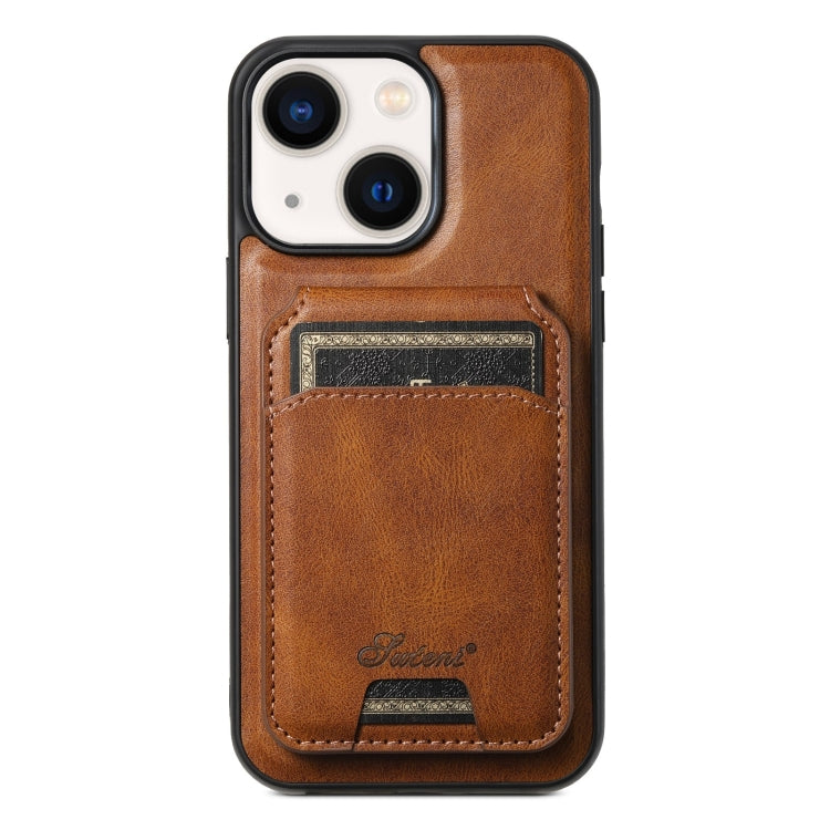 Suteni H15 MagSafe Oil Eax Leather Detachable Wallet Back Phone Case, For iPhone 15, For iPhone 14 Plus, For iPhone 14, For iPhone 14 Pro