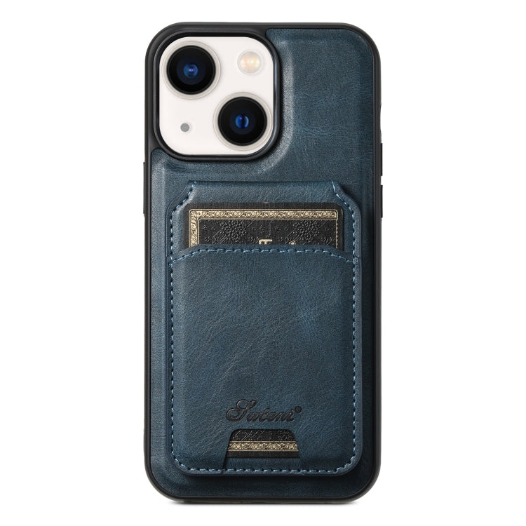 Suteni H15 MagSafe Oil Eax Leather Detachable Wallet Back Phone Case, For iPhone 15, For iPhone 14 Plus, For iPhone 14, For iPhone 14 Pro