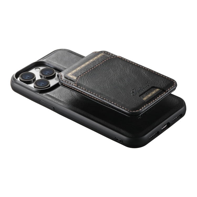 Suteni H15 MagSafe Oil Eax Leather Detachable Wallet Back Phone Case, For iPhone 14 Pro Max, For iPhone 13 Pro Max, For iPhone 13 Pro, For iPhone 13