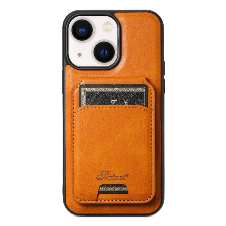 Suteni H15 MagSafe Oil Eax Leather Detachable Wallet Back Phone Case, For iPhone 14 Pro Max, For iPhone 13 Pro Max, For iPhone 13 Pro, For iPhone 13