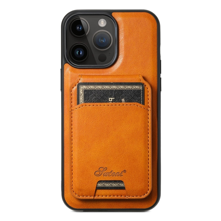 Suteni H15 MagSafe Oil Eax Leather Detachable Wallet Back Phone Case, For iPhone 14 Pro Max, For iPhone 13 Pro Max, For iPhone 13 Pro, For iPhone 13