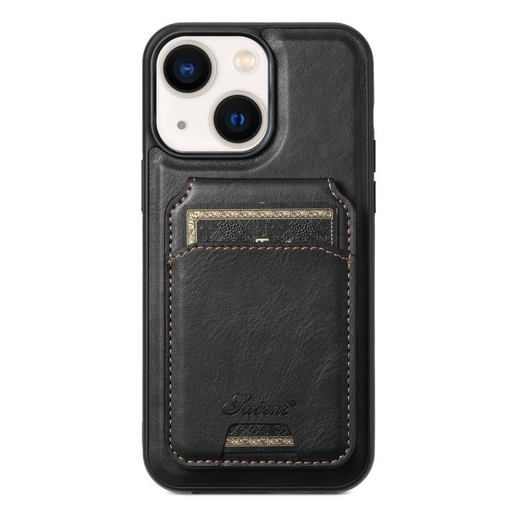 Suteni H15 MagSafe Oil Eax Leather Detachable Wallet Back Phone Case, For iPhone 12, For iPhone 12 Pro Max, For iPhone 12 Pro