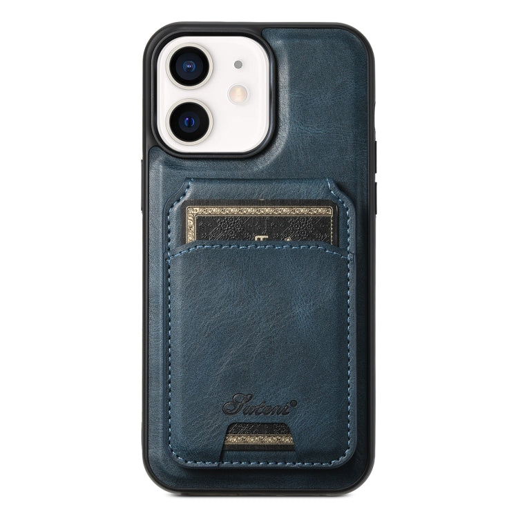 Suteni H15 MagSafe Oil Eax Leather Detachable Wallet Back Phone Case, For iPhone 12, For iPhone 12 Pro Max, For iPhone 12 Pro