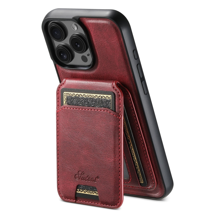 Suteni H15 MagSafe Oil Eax Leather Detachable Wallet Back Phone Case, For iPhone Air, For iPhone 16 Pro Max, For iPhone 16 Pro, For iPhone 16 Plus