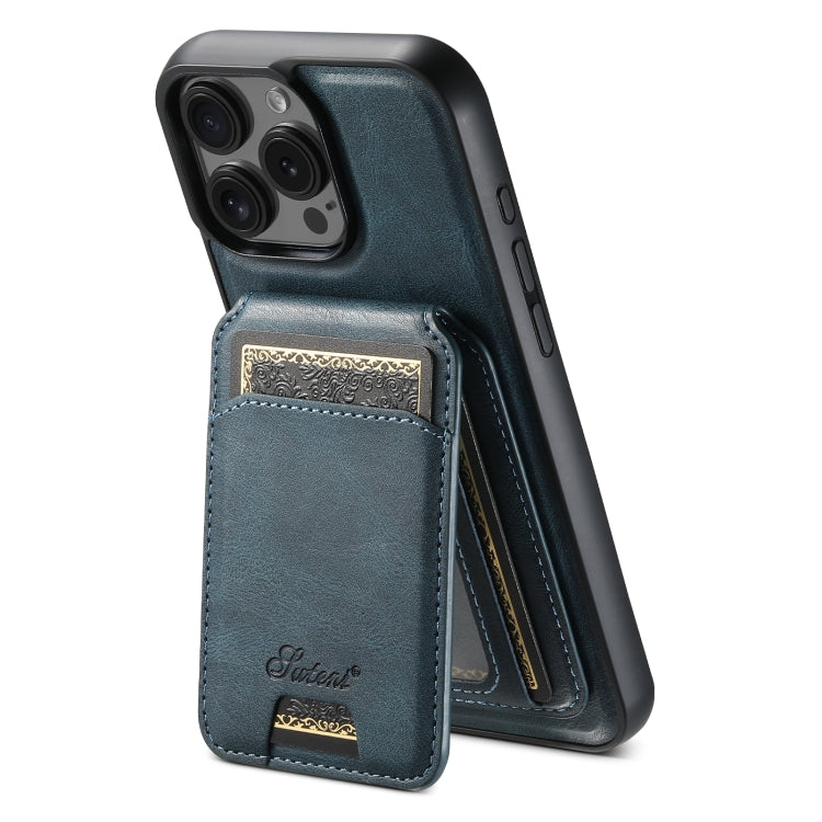 Suteni H15 MagSafe Oil Eax Leather Detachable Wallet Back Phone Case, For iPhone Air, For iPhone 16 Pro Max, For iPhone 16 Pro, For iPhone 16 Plus