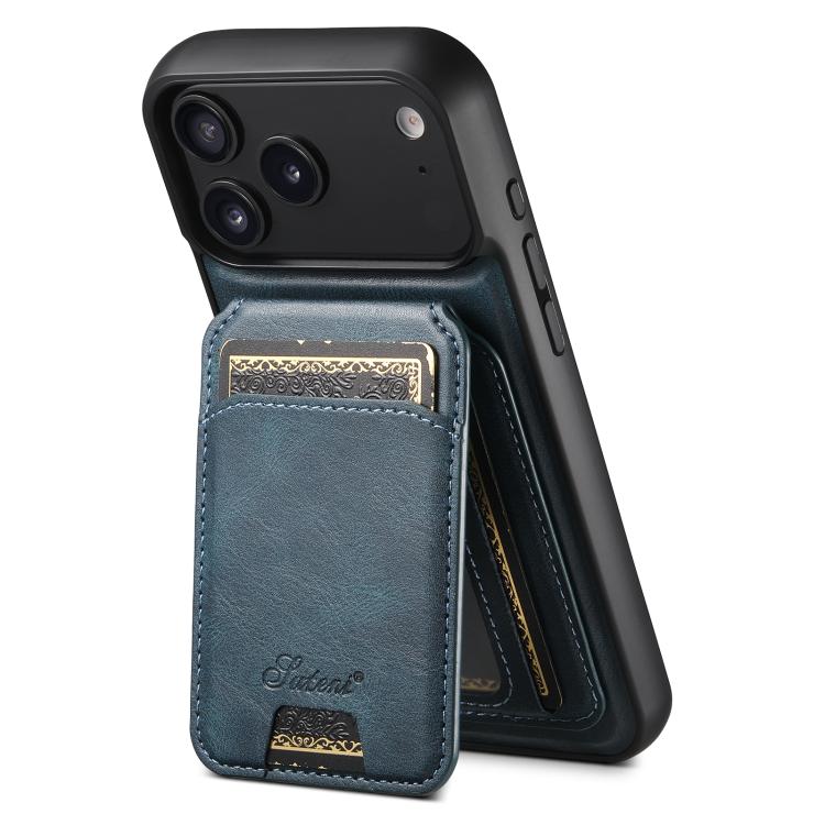 Suteni H15 MagSafe Oil Eax Leather Detachable Wallet Back Phone Case, For iPhone Air, For iPhone 16 Pro Max, For iPhone 16 Pro, For iPhone 16 Plus