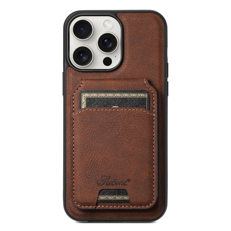 Suteni H16 Litchi Texture Leather Detachable Wallet Back Phone Case, For iPhone 15, For iPhone 14 Plus, For iPhone 14, For iPhone 14 Pro, For iPhone 14 Pro Max, For iPhone 13 Pro Max