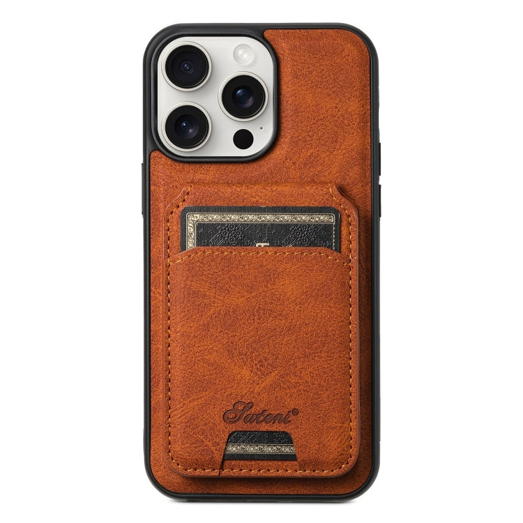Suteni H16 Litchi Texture Leather Detachable Wallet Back Phone Case, For iPhone 15, For iPhone 14 Plus, For iPhone 14, For iPhone 14 Pro, For iPhone 14 Pro Max, For iPhone 13 Pro Max