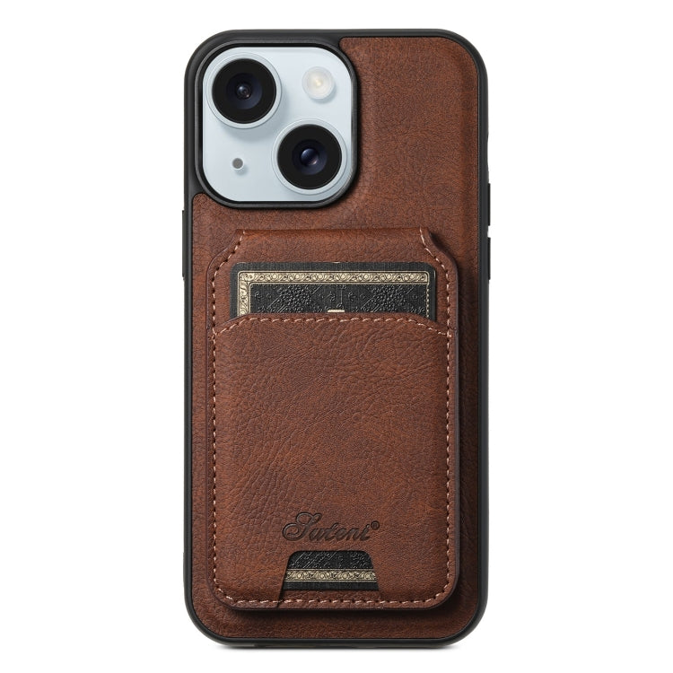 Suteni H16 Litchi Texture Leather Detachable Wallet Back Phone Case, For iPhone 15, For iPhone 14 Plus, For iPhone 14, For iPhone 14 Pro, For iPhone 14 Pro Max, For iPhone 13 Pro Max