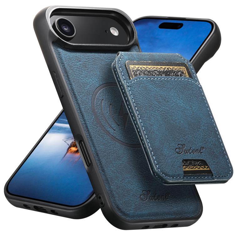 Suteni H16 Litchi Texture Leather Detachable Wallet Back Phone Case, For iPhone 16 Pro, For iPhone 16 Plus, For iPhone 16, For iPhone 15 Pro Max, For iPhone 15 Pro, For iPhone 15 Plus