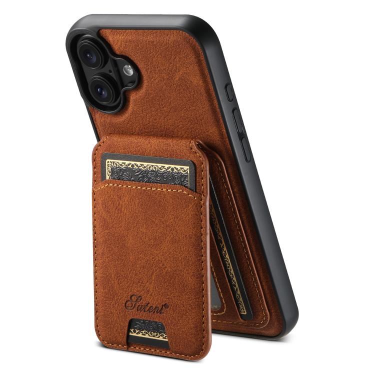Suteni H16 Litchi Texture Leather Detachable Wallet Back Phone Case, For iPhone 17e / 16e, For iPhone 17 Pro Max, For iPhone 17 Pro, For iPhone 17, For iPhone Air, For iPhone 16 Pro Max