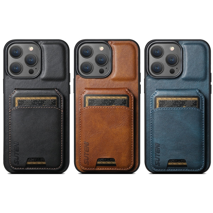 Suteni H02 Leather Wallet Stand Back Phone Case, For iPhone 14 Pro Max, For iPhone 13 Pro Max, For iPhone 13 Pro, For iPhone 13, For iPhone 12 Pro Max, For iPhone 11 Pro Max, For iPhone 11, For iPhone 11 Pro