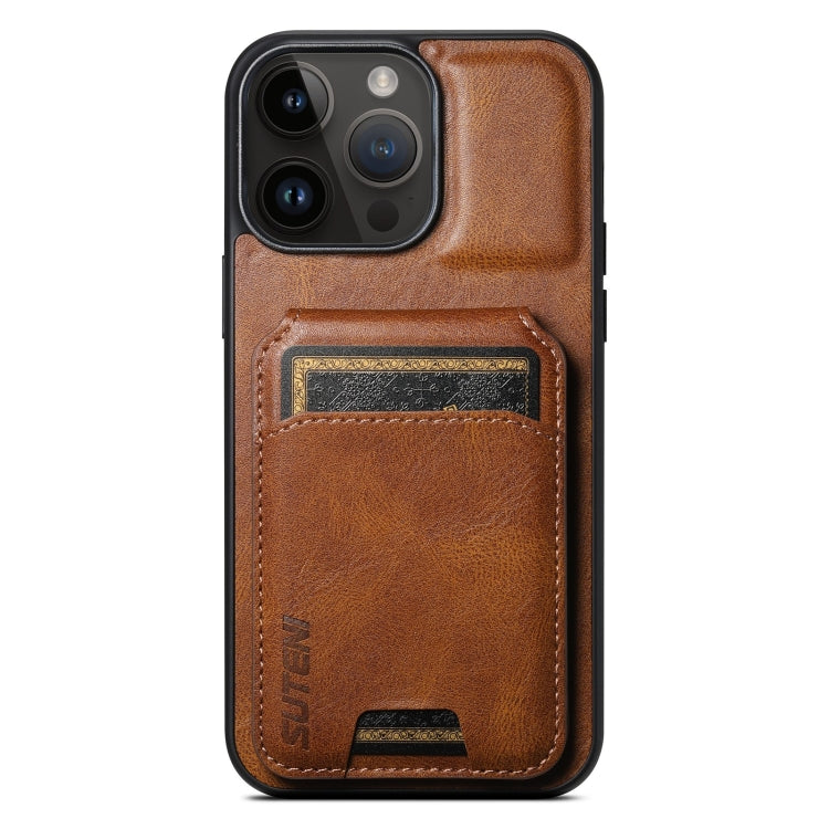 Suteni H02 Leather Wallet Stand Back Phone Case, For iPhone 14 Pro Max, For iPhone 13 Pro Max, For iPhone 13 Pro, For iPhone 13, For iPhone 12 Pro Max, For iPhone 11 Pro Max, For iPhone 11, For iPhone 11 Pro