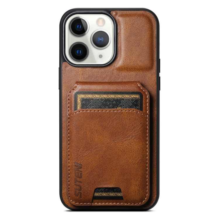 Suteni H02 Leather Wallet Stand Back Phone Case, For iPhone X / XS, For iPhone XR, For iPhone XS Max, For iPhone 12 / 12 Pro