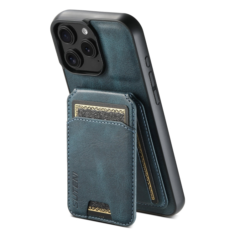Suteni H02 Leather Wallet Stand Back Phone Case, For iPhone 16, For iPhone 15 Pro Max, For iPhone 15 Pro, For iPhone 15 Plus, For iPhone 15, For iPhone 14 Plus, For iPhone 14, For iPhone 14 Pro