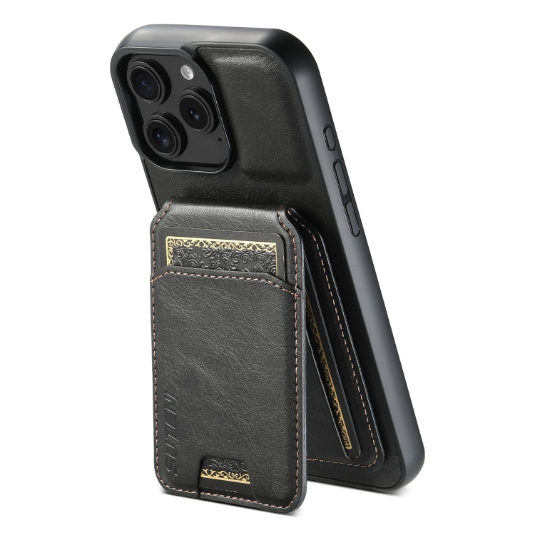 Suteni H02 Leather Wallet Stand Back Phone Case, For iPhone 17 Pro Max, For iPhone 17 Pro, For iPhone 17, For iPhone Air, For iPhone 16e, For iPhone 16 Pro Max, For iPhone 16 Pro, For iPhone 16 Plus