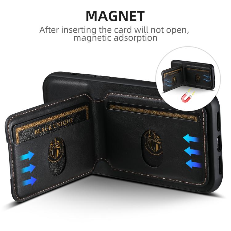 Suteni H02 Leather Wallet Stand Back Phone Case, For iPhone 17 Pro Max, For iPhone 17 Pro, For iPhone 17, For iPhone Air, For iPhone 16e, For iPhone 16 Pro Max, For iPhone 16 Pro, For iPhone 16 Plus