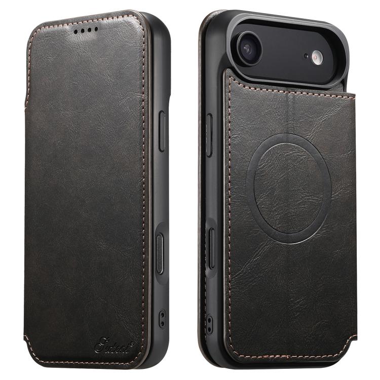 Suteni J05 Leather Magnetic MagSafe Phone Case, For iPhone 16 Plus, For iPhone 16, For iPhone 15 Pro Max, For iPhone 15 Pro, For iPhone 15 Plus, For iPhone 15