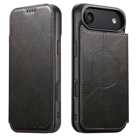 Suteni J05 Leather Magnetic MagSafe Phone Case, For iPhone 16 Plus, For iPhone 16, For iPhone 15 Pro Max, For iPhone 15 Pro, For iPhone 15 Plus, For iPhone 15