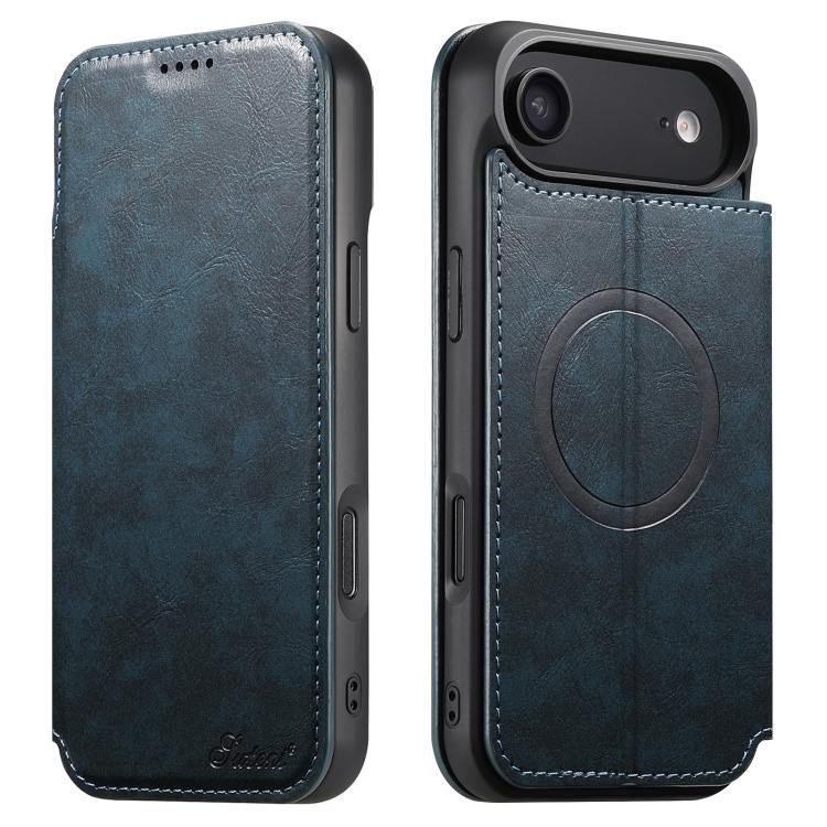 Suteni J05 Leather Magnetic MagSafe Phone Case, For iPhone 16 Plus, For iPhone 16, For iPhone 15 Pro Max, For iPhone 15 Pro, For iPhone 15 Plus, For iPhone 15