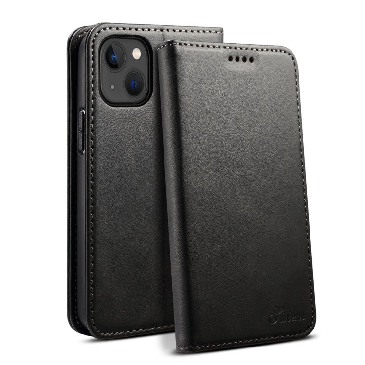 Suteni Calf Texture Horizontal Flip Leather Phone Case, For iPhone 15 Pro, For iPhone 15 Plus, For iPhone 15