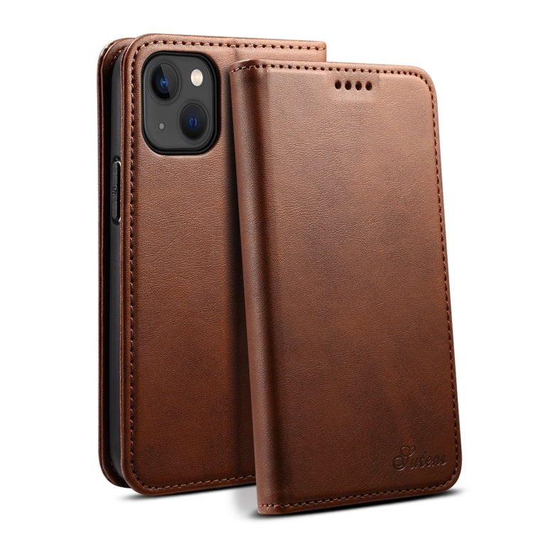 Suteni Calf Texture Horizontal Flip Leather Phone Case, For iPhone 15 Pro, For iPhone 15 Plus, For iPhone 15