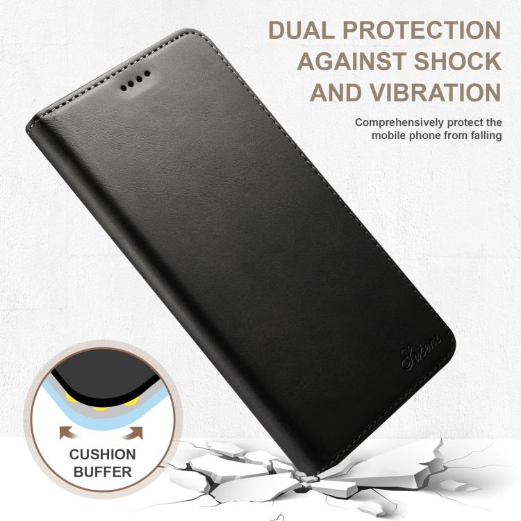 Suteni Calf Texture Horizontal Flip Leather Phone Case, For iPhone 16e, For iPhone 16 Pro Max, For iPhone 16 Pro, For iPhone 16 Plus, For iPhone 16, For iPhone 15 Pro Max