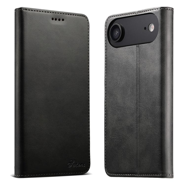 Suteni Calf Texture Horizontal Flip Leather Phone Case, For iPhone 15 Pro, For iPhone 15 Plus, For iPhone 15