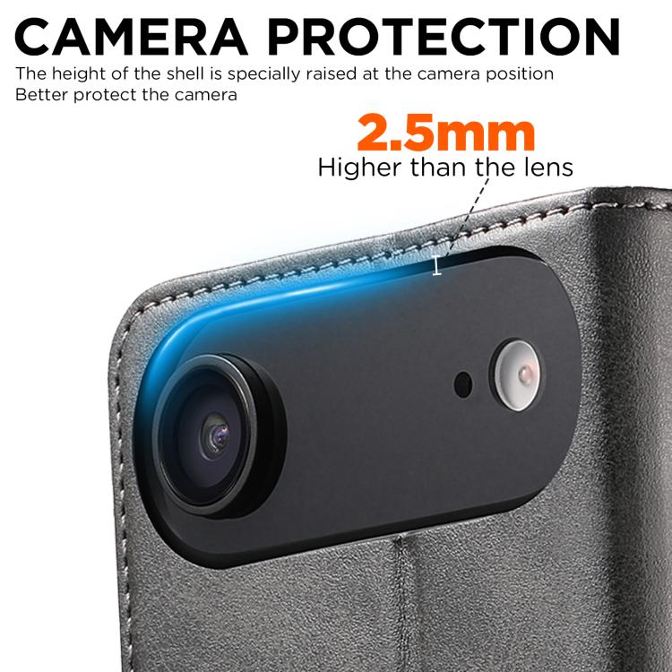 Suteni Calf Texture Horizontal Flip Leather Phone Case, For iPhone 15 Pro, For iPhone 15 Plus, For iPhone 15