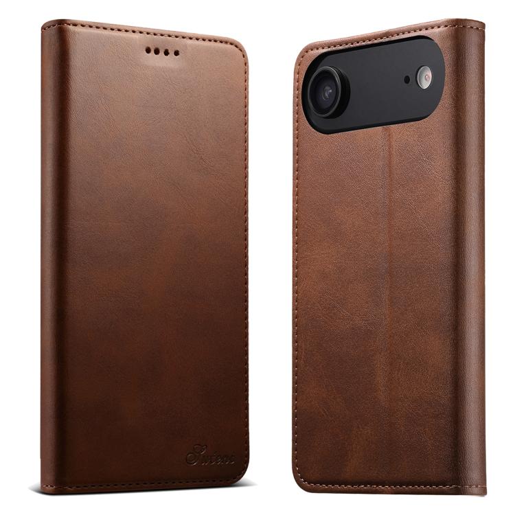 Suteni Calf Texture Horizontal Flip Leather Phone Case, For iPhone 15 Pro, For iPhone 15 Plus, For iPhone 15